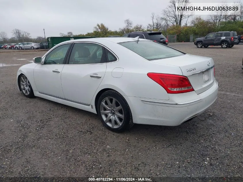 2013 Hyundai Equus Signature VIN: KMHGH4JH6DU063889 Lot: 40782294