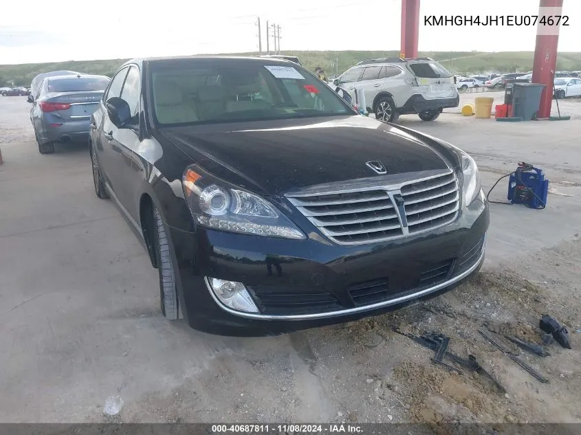 2014 Hyundai Equus Ultimate VIN: KMHGH4JH1EU074672 Lot: 40687811