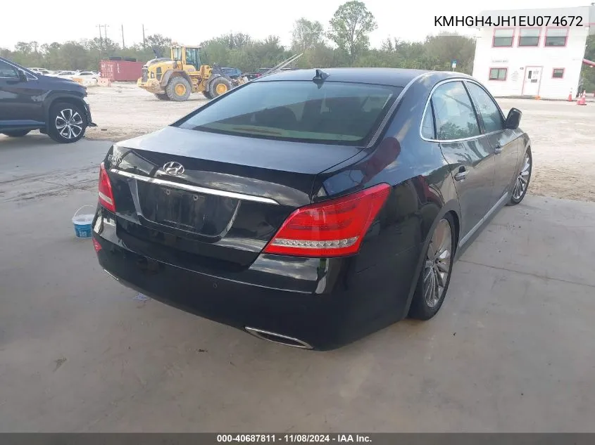 2014 Hyundai Equus Ultimate VIN: KMHGH4JH1EU074672 Lot: 40687811