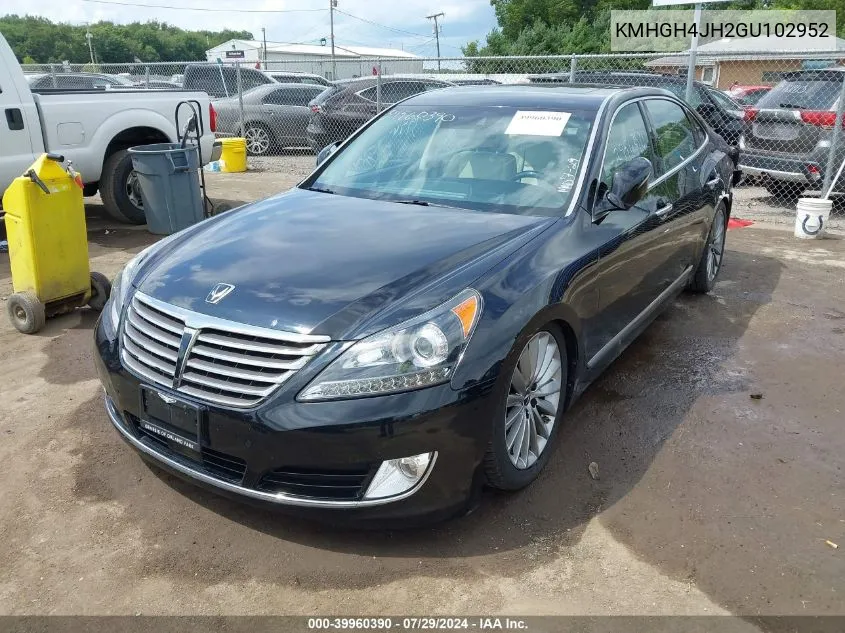 2016 Hyundai Equus Signature VIN: KMHGH4JH2GU102952 Lot: 39960390