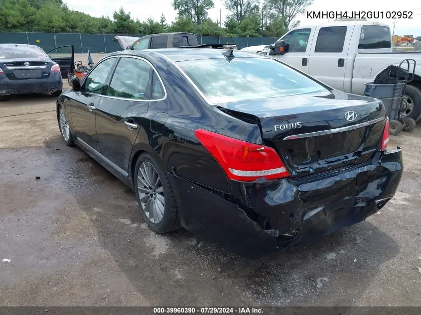 KMHGH4JH2GU102952 2016 Hyundai Equus Signature