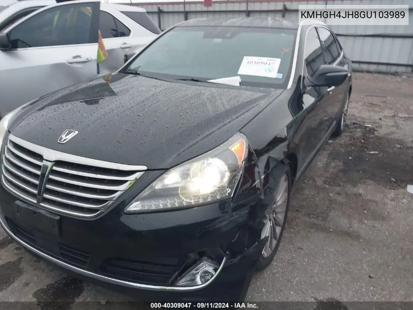 2016 Hyundai Equus Signature/Ultimate VIN: KMHGH4JH8GU103989 Lot: 40309047