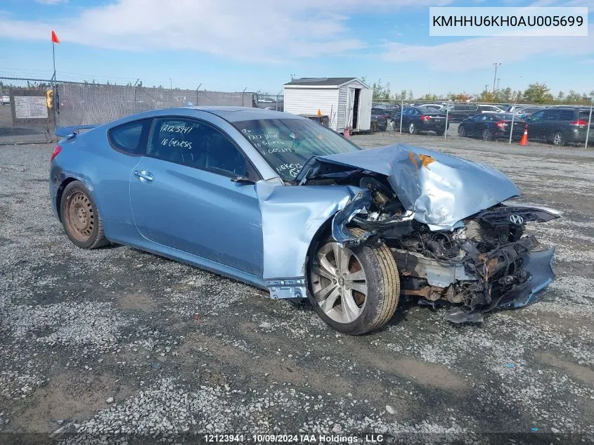 KMHHU6KH0AU005699 2010 Hyundai Genesis Coupe 3.8L