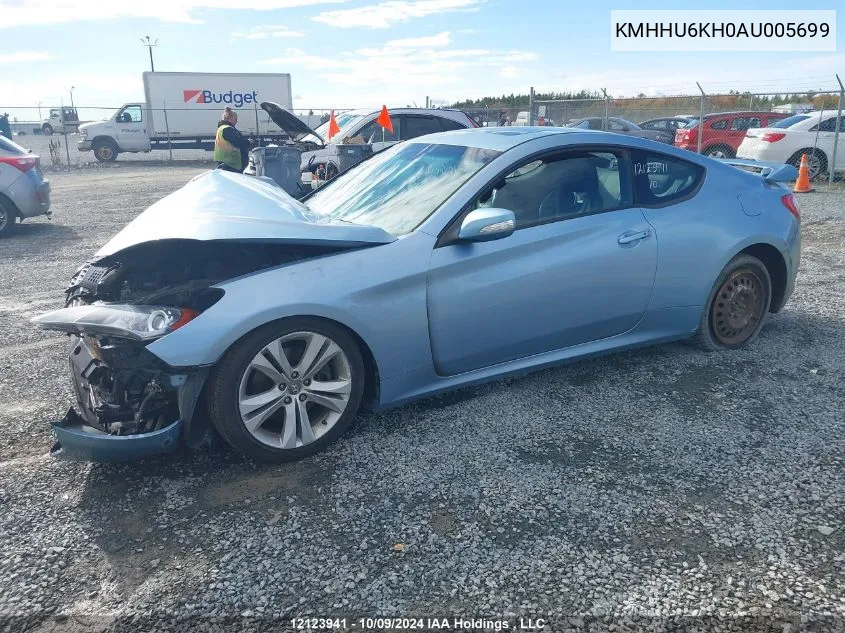 KMHHU6KH0AU005699 2010 Hyundai Genesis Coupe 3.8L