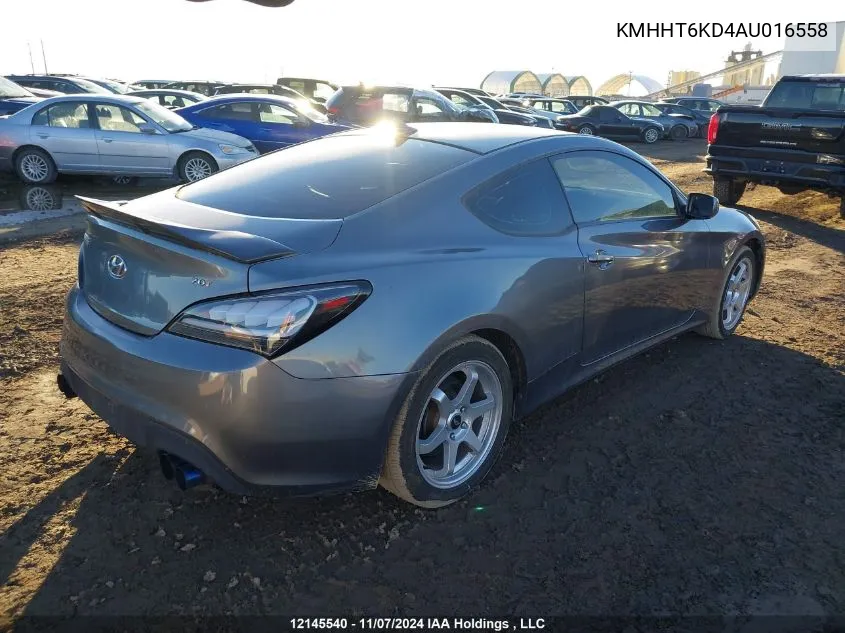 2010 Hyundai Genesis Coupe 2.0T VIN: KMHHT6KD4AU016558 Lot: 12145540