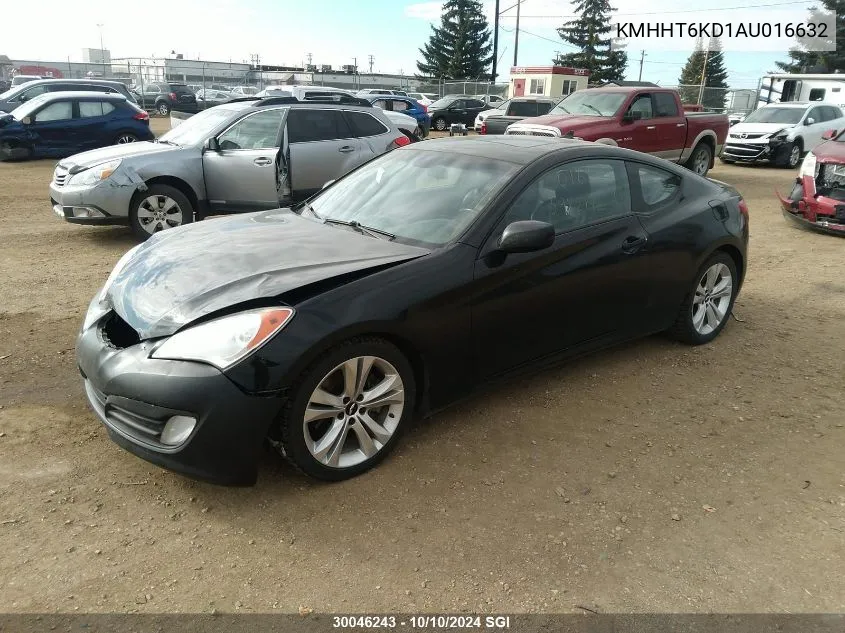 2010 Hyundai Genesis Coupe 2.0T VIN: KMHHT6KD1AU016632 Lot: 30046243