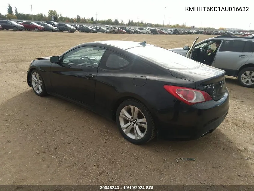 2010 Hyundai Genesis Coupe 2.0T VIN: KMHHT6KD1AU016632 Lot: 30046243