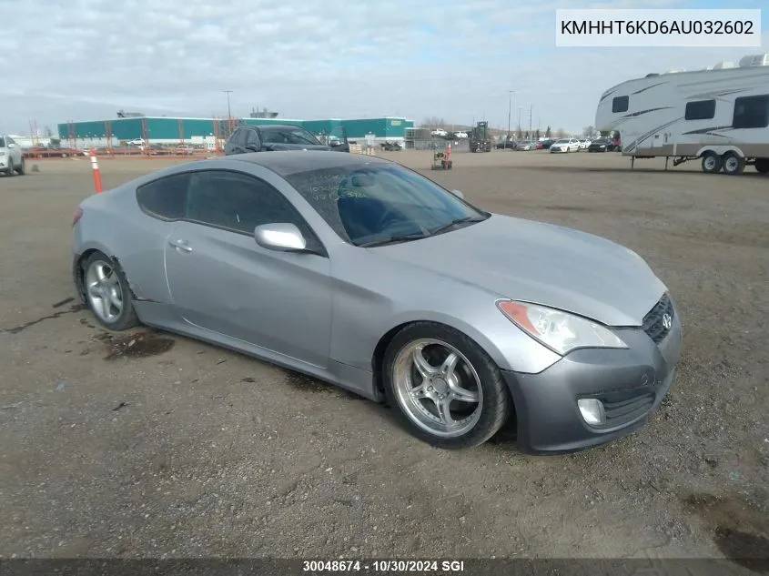 2010 Hyundai Genesis Coupe 2.0T VIN: KMHHT6KD6AU032602 Lot: 30048674