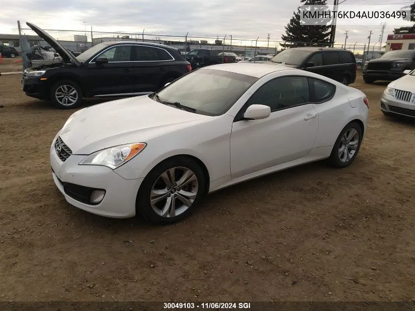 2010 Hyundai Genesis Coupe 2.0T VIN: KMHHT6KD4AU036499 Lot: 30049103