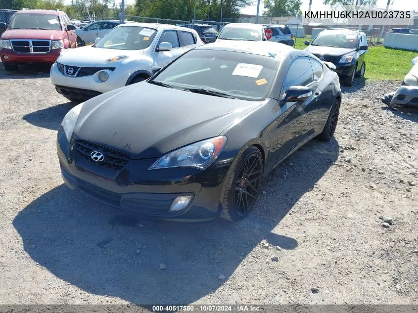 2010 Hyundai Genesis Coupe 3.8L VIN: KMHHU6KH2AU023735 Lot: 40517550