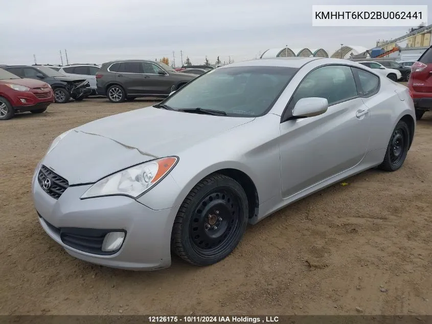 2011 Hyundai Genesis Coupe 2.0T VIN: KMHHT6KD2BU062441 Lot: 12126175