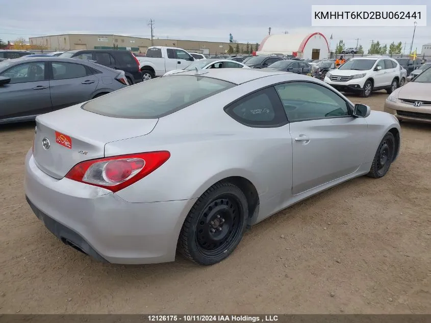 2011 Hyundai Genesis Coupe 2.0T VIN: KMHHT6KD2BU062441 Lot: 12126175