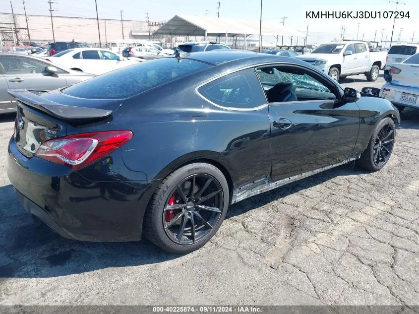 2013 Hyundai Genesis Coupe 3.8L VIN: KMHHU6KJ3DU107294 Lot: 40225874