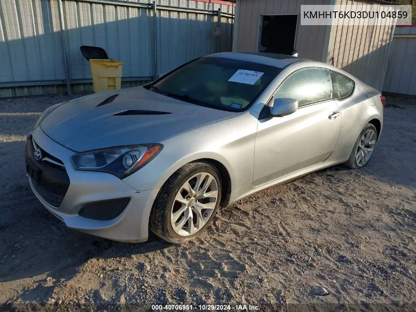 2013 Hyundai Genesis Coupe 2.0T VIN: KMHHT6KD3DU104859 Lot: 40706951