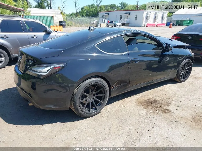 KMHHT6KD0EU115447 2014 Hyundai Genesis Coupe 2.0T