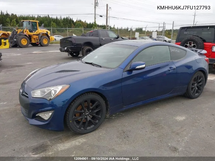 KMHHU6KJ7FU127793 2015 Hyundai Genesis Coupe 3.8L/3.8 R-Spec/3.8 Ult