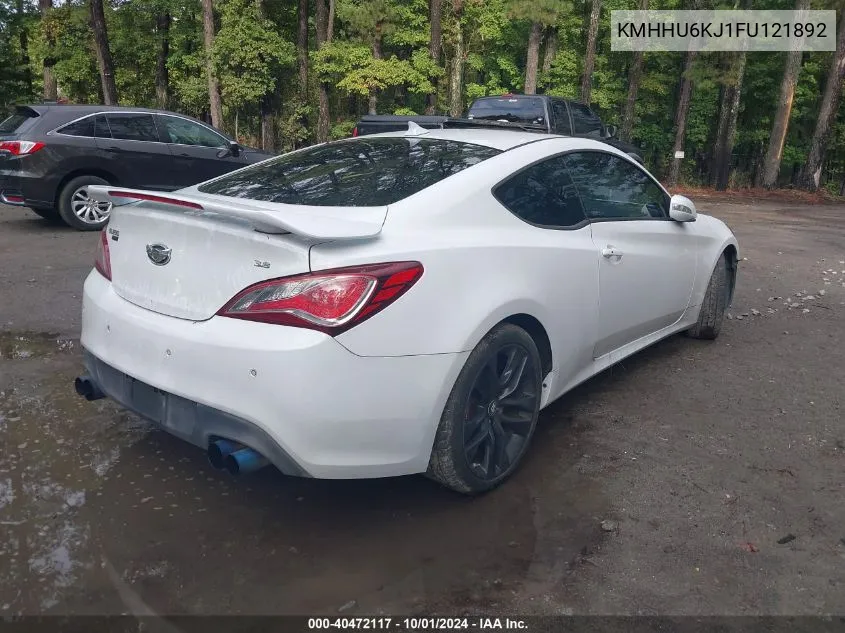 2015 Hyundai Genesis Coupe 3.8L/3.8 R-Spec/3.8 Ult VIN: KMHHU6KJ1FU121892 Lot: 40472117