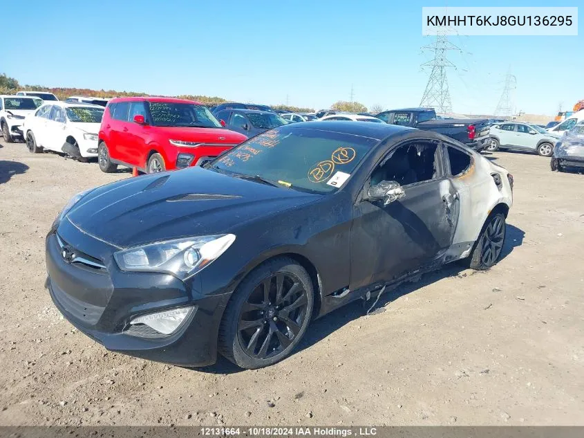 2016 Hyundai Genesis Coupe 3.8L VIN: KMHHT6KJ8GU136295 Lot: 12131664