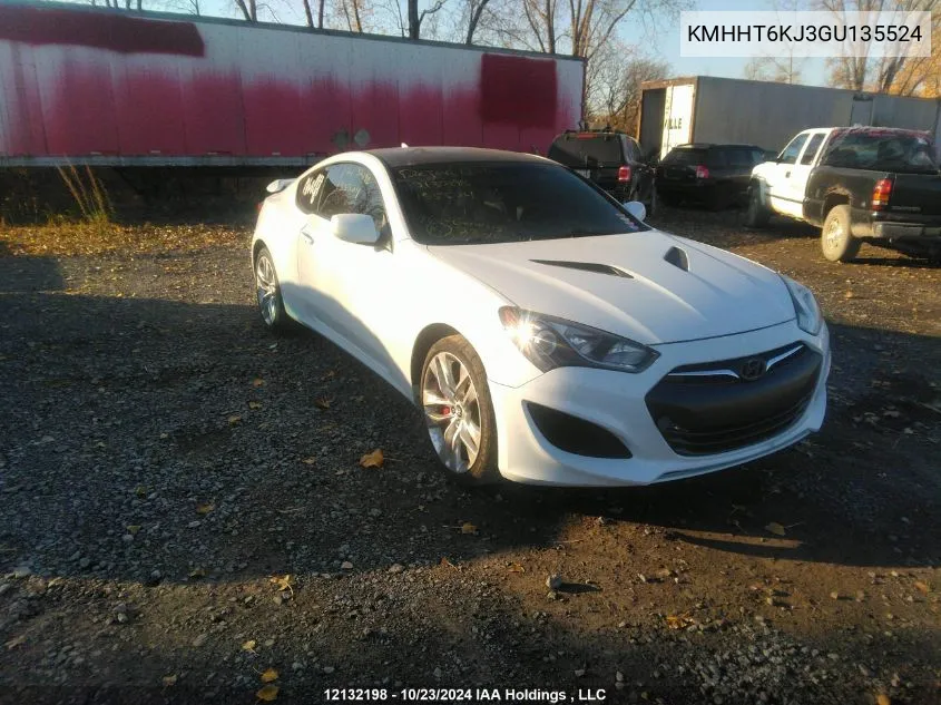 2016 Hyundai Genesis Coupe 3.8L VIN: KMHHT6KJ3GU135524 Lot: 12132198