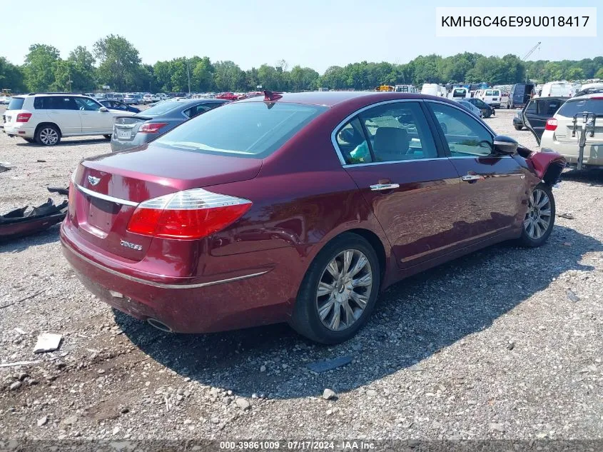 KMHGC46E99U018417 2009 Hyundai Genesis 3.8