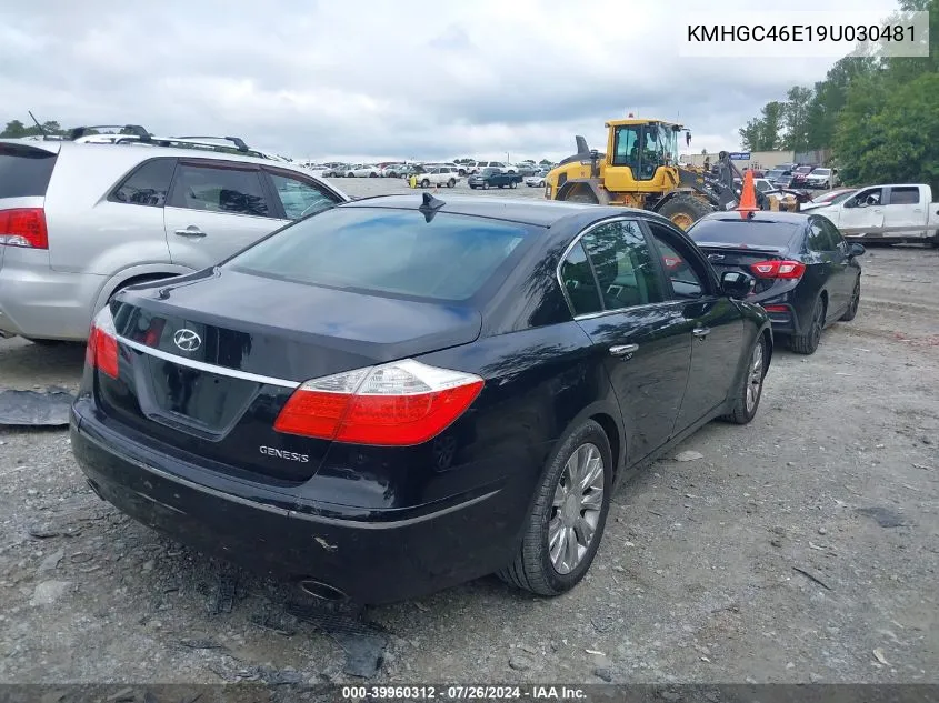 2009 Hyundai Genesis 3.8 VIN: KMHGC46E19U030481 Lot: 39960312