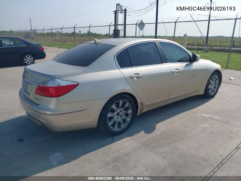 KMHGC46E99U026193 2009 Hyundai Genesis 3.8