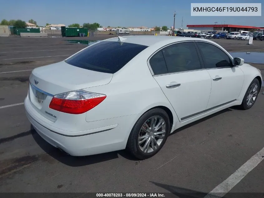 2009 Hyundai Genesis 4.6 VIN: KMHGC46F19U044793 Lot: 40078203