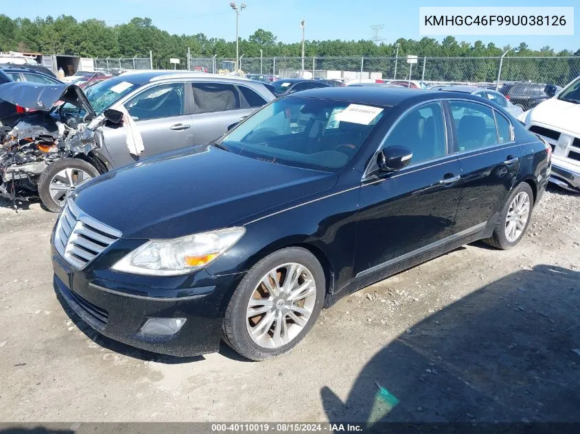 KMHGC46F99U038126 2009 Hyundai Genesis 4.6