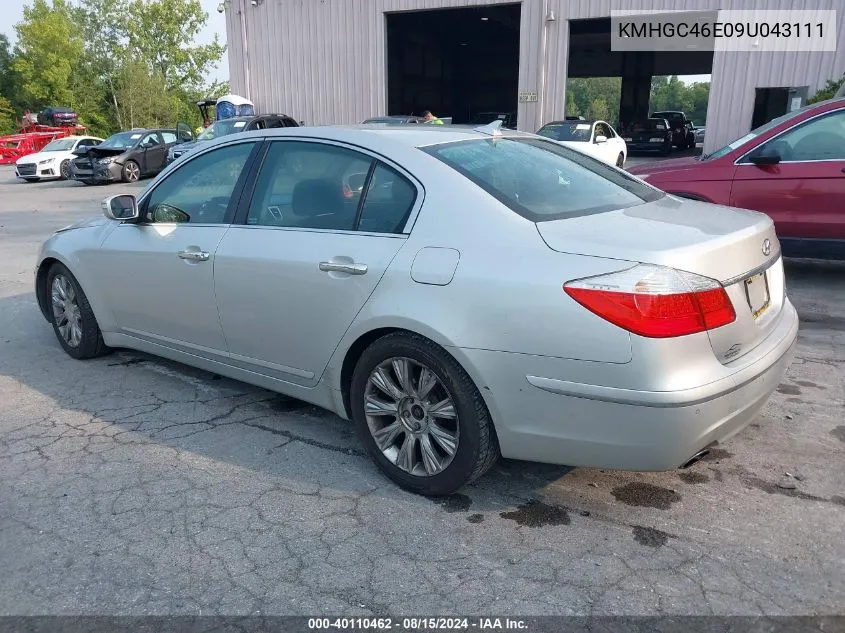 2009 Hyundai Genesis 3.8 VIN: KMHGC46E09U043111 Lot: 40110462