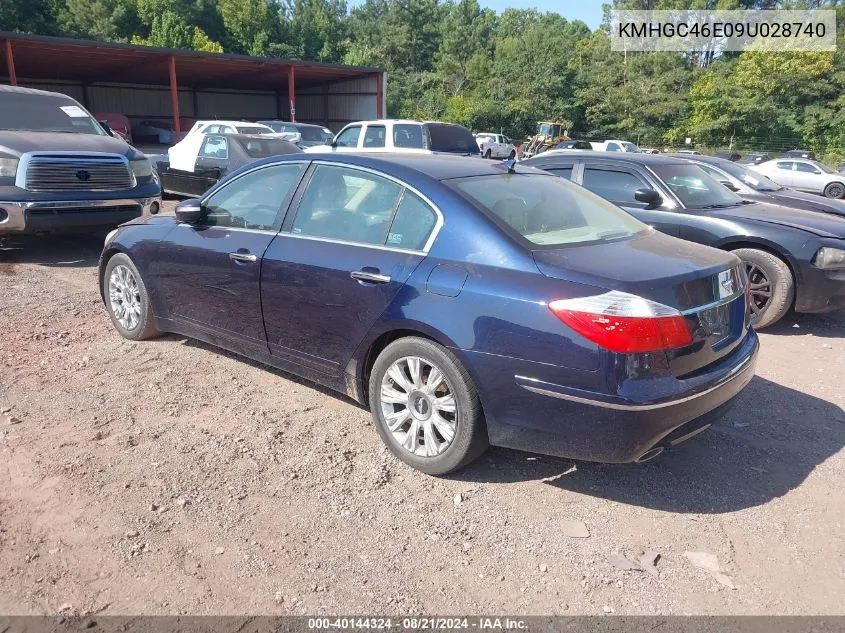 2009 Hyundai Genesis 3.8 VIN: KMHGC46E09U028740 Lot: 40144324