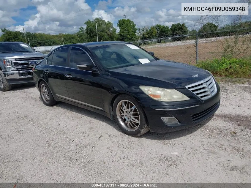 2009 Hyundai Genesis 4.6 VIN: KMHGC46F09U059348 Lot: 40197317