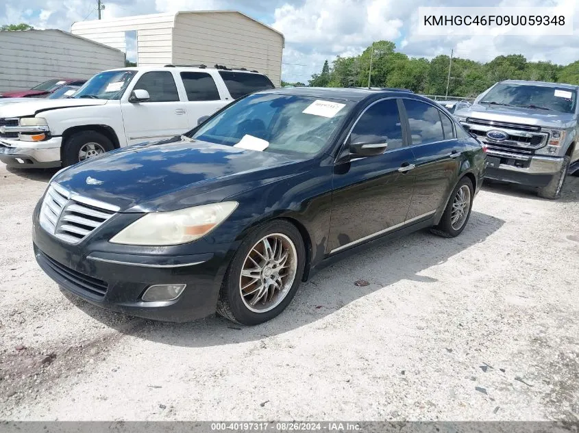 KMHGC46F09U059348 2009 Hyundai Genesis 4.6