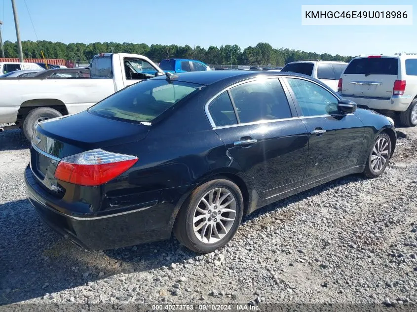 KMHGC46E49U018986 2009 Hyundai Genesis 3.8