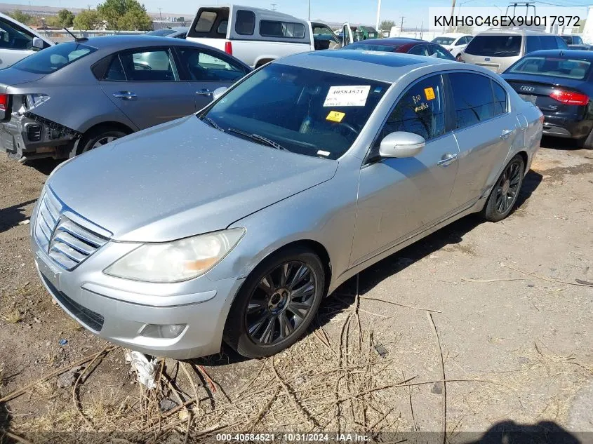 2009 Hyundai Genesis 3.8 VIN: KMHGC46EX9U017972 Lot: 40584521