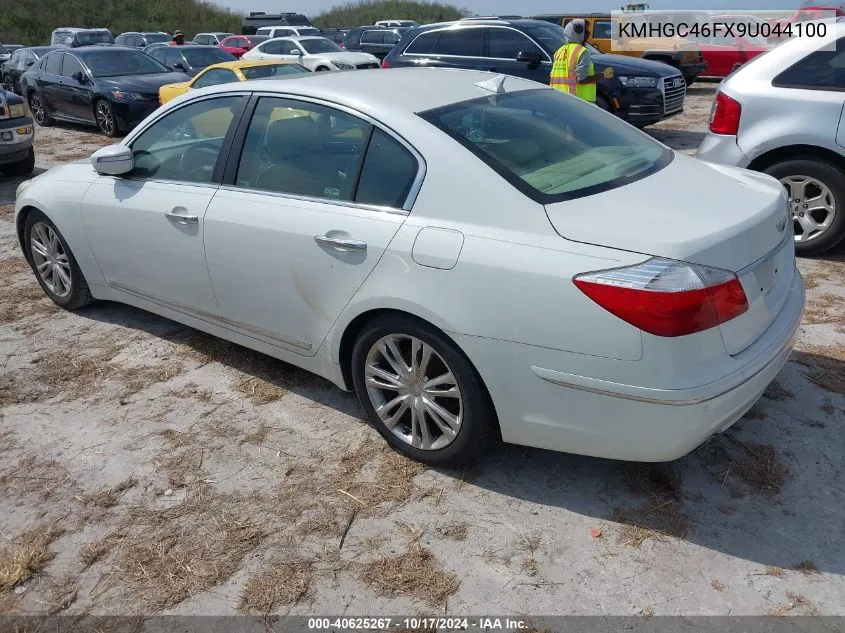 2009 Hyundai Genesis 4.6 VIN: KMHGC46FX9U044100 Lot: 40625267