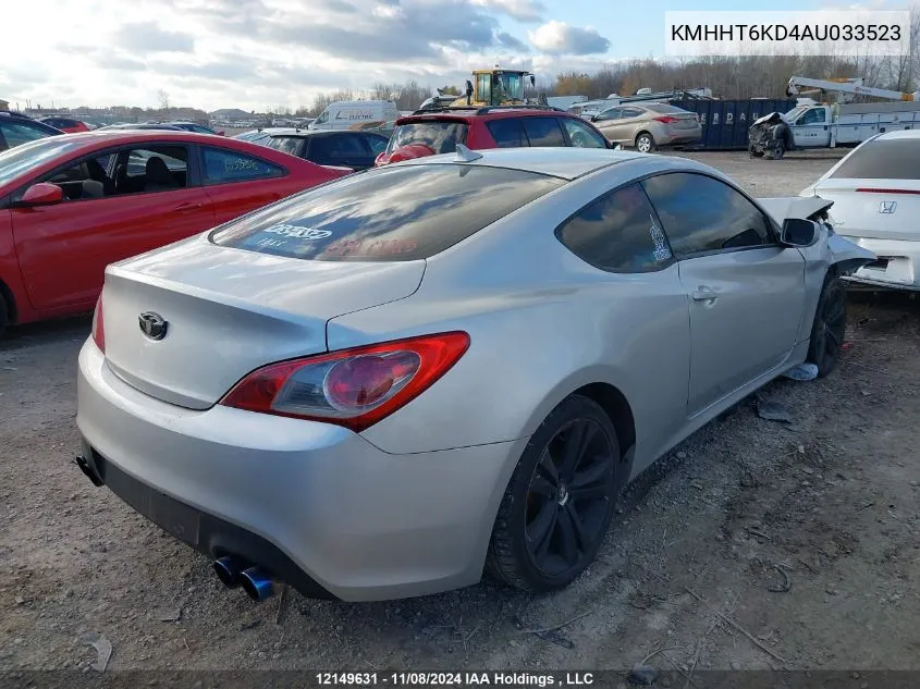 2010 Hyundai Genesis 2.0T VIN: KMHHT6KD4AU033523 Lot: 12149631