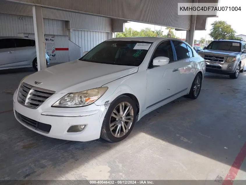 KMHGC4DF7AU071004 2010 Hyundai Genesis 4.6