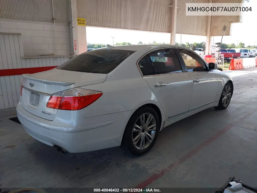 KMHGC4DF7AU071004 2010 Hyundai Genesis 4.6