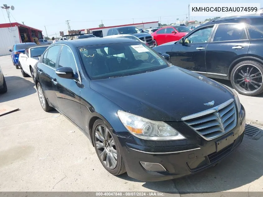 2010 Hyundai Genesis 3.8 VIN: KMHGC4DE3AU074599 Lot: 40047848