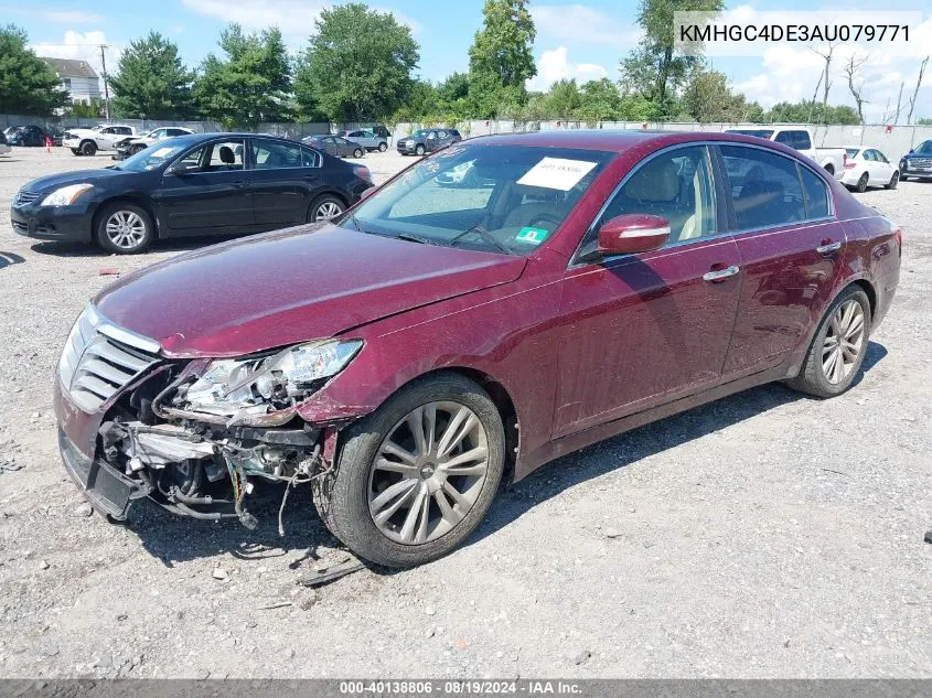 2010 Hyundai Genesis 3.8 VIN: KMHGC4DE3AU079771 Lot: 40138806