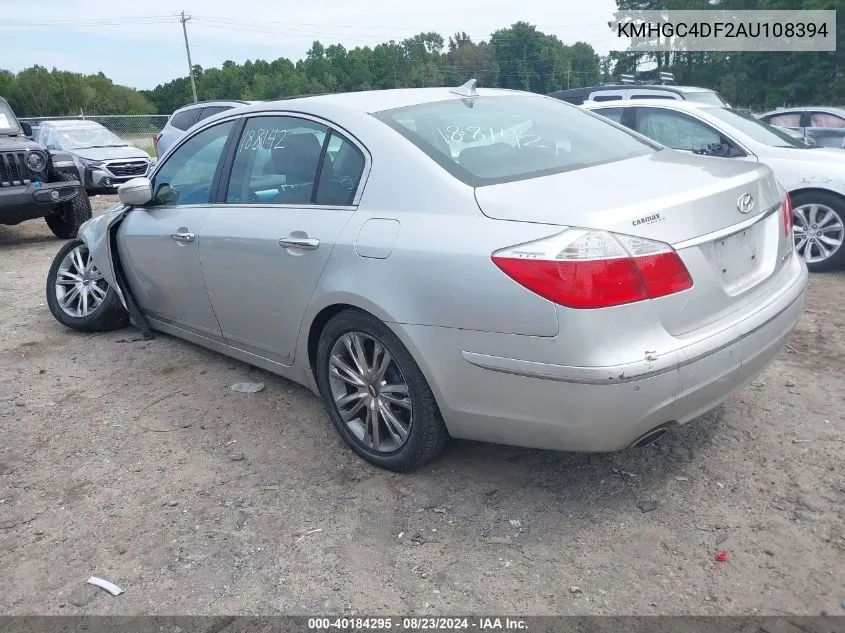 KMHGC4DF2AU108394 2010 Hyundai Genesis 4.6