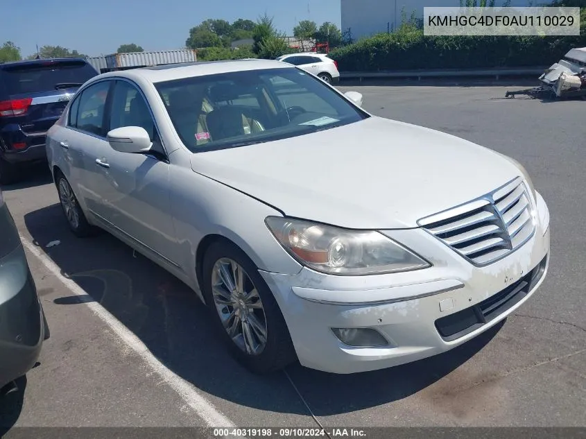 2010 Hyundai Genesis 4.6 VIN: KMHGC4DF0AU110029 Lot: 40319198