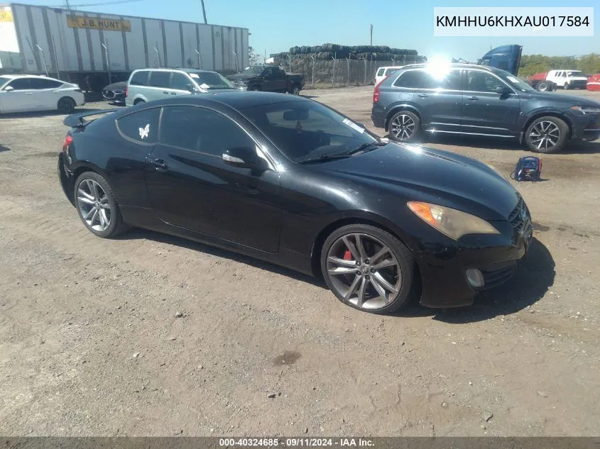 2010 Hyundai Genesis 3.8 Track VIN: KMHHU6KHXAU017584 Lot: 40324685