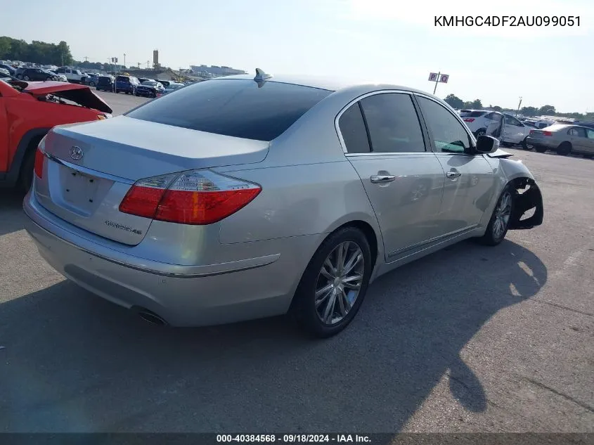 2010 Hyundai Genesis 4.6 VIN: KMHGC4DF2AU099051 Lot: 40384568