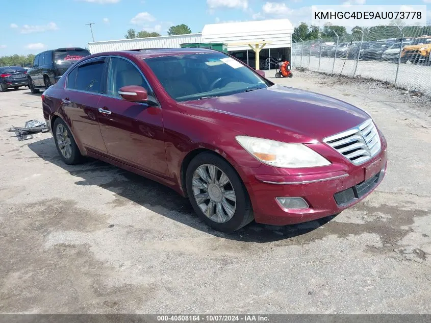 2010 Hyundai Genesis 3.8 VIN: KMHGC4DE9AU073778 Lot: 40508164