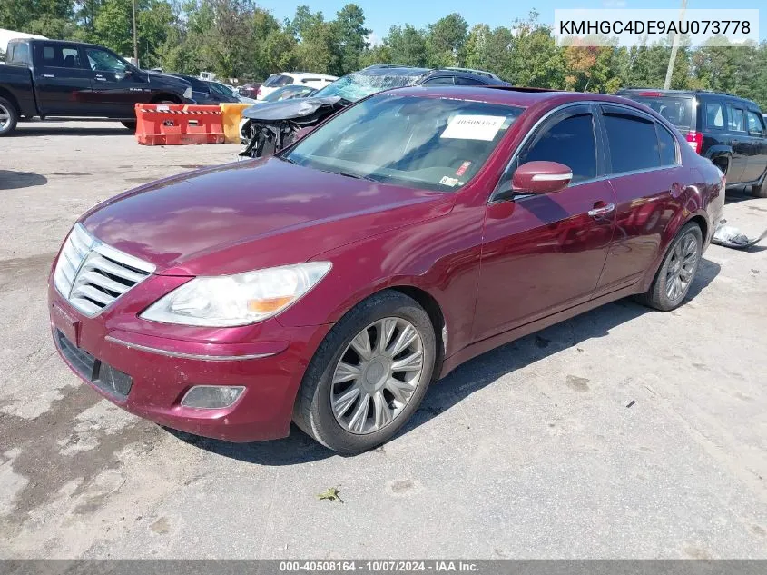 2010 Hyundai Genesis 3.8 VIN: KMHGC4DE9AU073778 Lot: 40508164