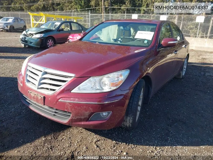 2010 Hyundai Genesis 3.8 VIN: KMHGC4DE6AU074337 Lot: 40659222