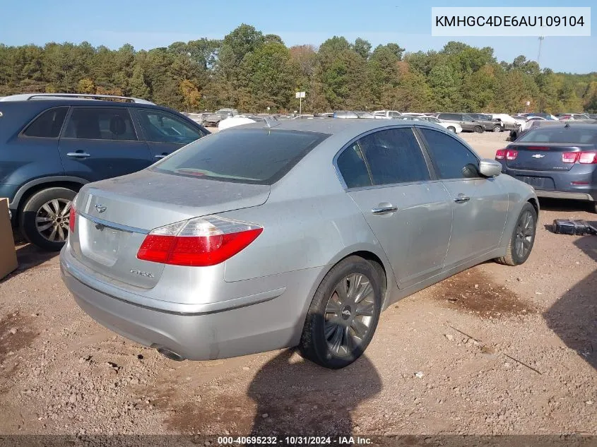 2010 Hyundai Genesis 3.8 VIN: KMHGC4DE6AU109104 Lot: 40695232