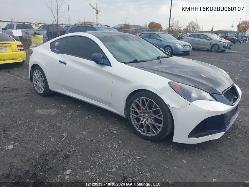 2011 Hyundai Genesis 2.0T Gt VIN: KMHHT6KD2BU060107 Lot: 12129539