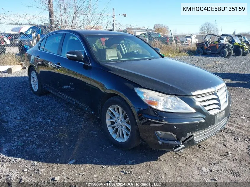 2011 Hyundai Genesis 3.8L VIN: KMHGC4DE5BU135159 Lot: 12150664